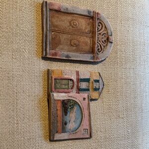 Set of 2 Italian Decorative Tiles